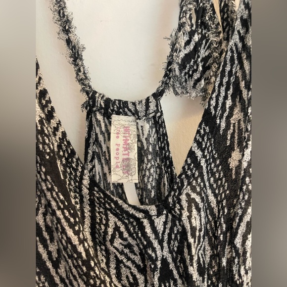 Free People Knot For You Slip Raven Combo Dress Tribal Print Size S - Picture 4 of 11